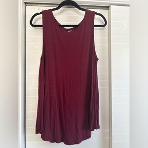 Old Navy Deep Red Tunic Tank Top
